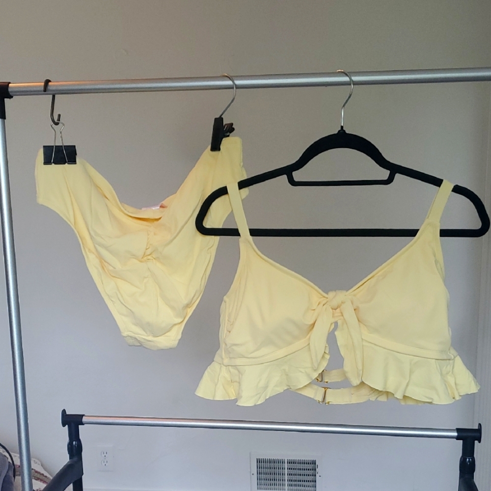 Xhilaration Yellow Frilly Bikini